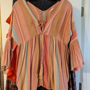 En Creme Multicolor Striped Tunic